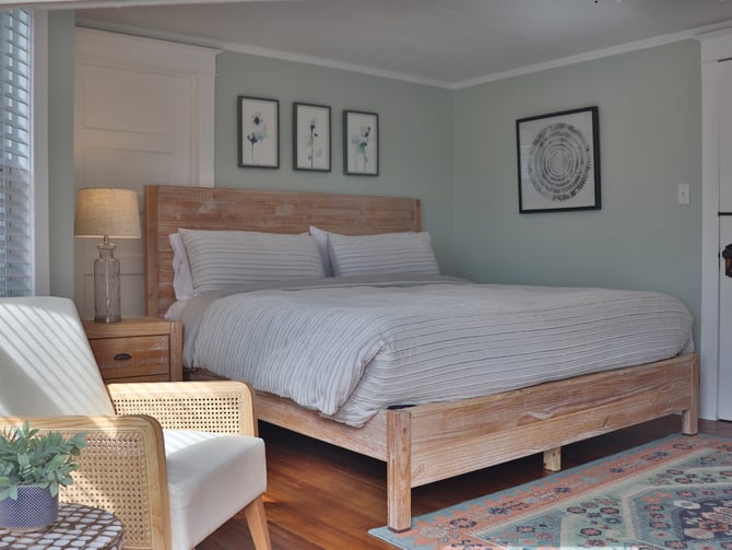 Comfortable bedroom in a Cooperstown Stay property